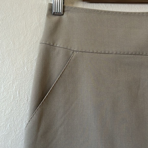 Max Studio Tan Beige Office Pencil Skirt 2 - Picture 2 of 14